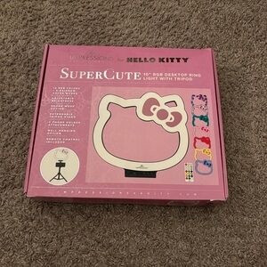 Hello Kitty SuperCute RGB Desktop Ring Light with Tripod - Pink